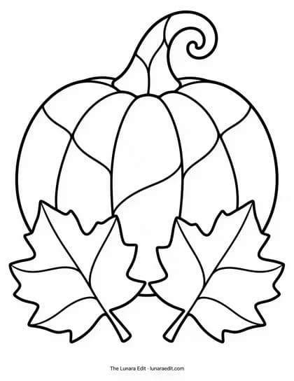Uncolored Mosaic Pumpkin printable coloring page
